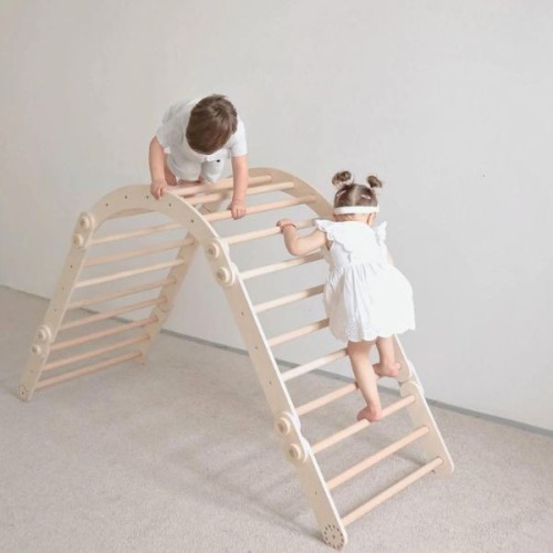 Set L de Obstáculos de Madera para Escalada Inclinable Infantil Busykids
