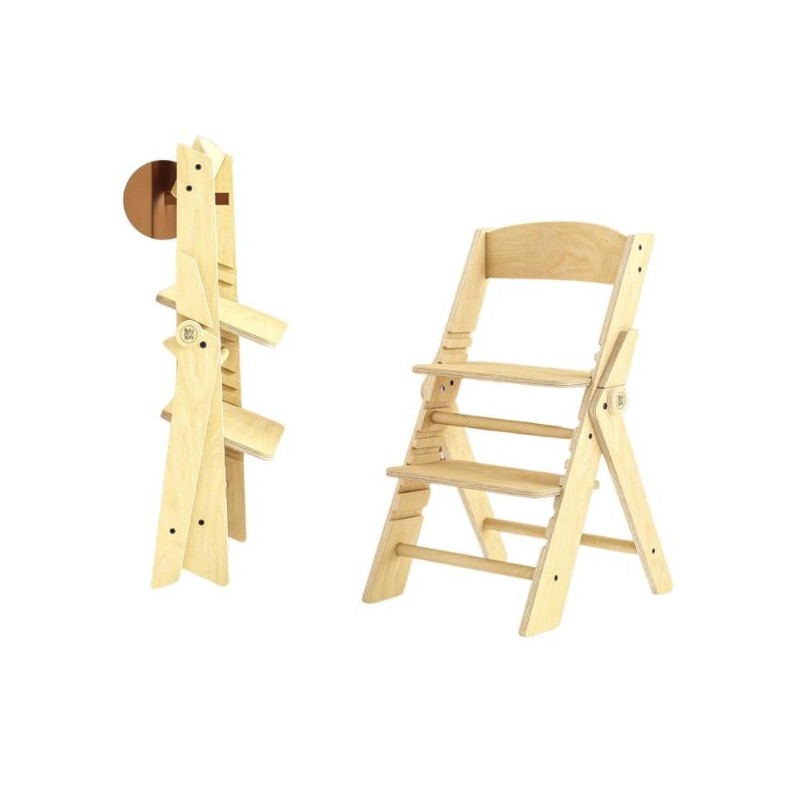 Silla de madera evolutiva infantil y plegable - Montessori Busykids