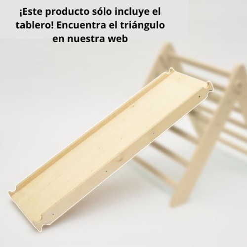 Tabla de doble cara de madera para triángulo Pikler - largo - tobogán y escalera - juguete infantil Busykids 2