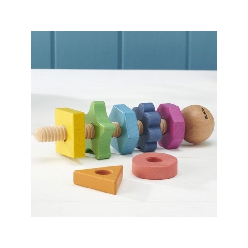 Twister de madera arcoiris con formas - Tickit Tickit