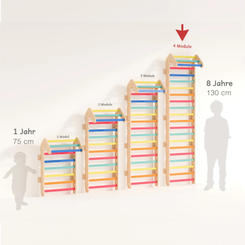 Espaldera infantil MaxiPlus Pared Sueca de madera hasta 237 cm Busykids 2