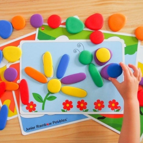 Juego de 36 guijarros piedrecitas y 8 tarjetas de actividades Tickit Labores Bella 2