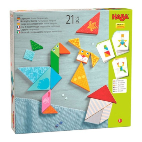 Juego madera para composición Mix de Tangram - Haba educativo Old Teddys