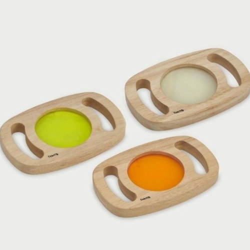 Panel sensorial de madera luminiscente de colores de fácil sujeción - Tickit Labores Bella 2