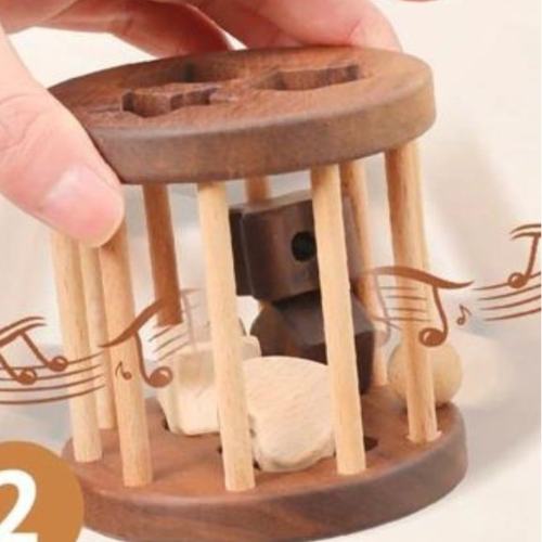 Rodari de madera - juego de encaje con formas Labores Bella 2