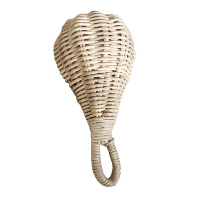 Sonajero infantil tipo campana XXL - material natural de médula de ratán para bebé Pikler Labores Bella