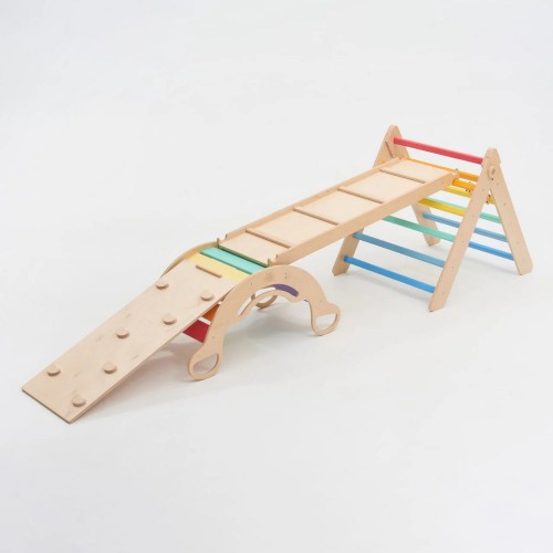 Set completo Triángulo, balancín, tobogán, escalera, rocódromo Pikler - juguete infantil Busykids 2