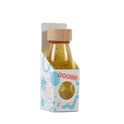 Botella Sensorial Flotante Oro - Petit Boum Petit Boum