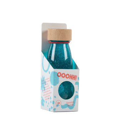 Botella Sensorial Flotante Turquesa - Petit Boum Petit Boum