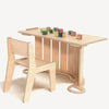 Set de actividades de madera con silla, balancín y rampa