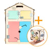 Casa de juegos y cubo de actividades infantil - Madera - Montessori - Plegable - Fácil de guardar