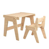 Silla y mesa de madera infantil