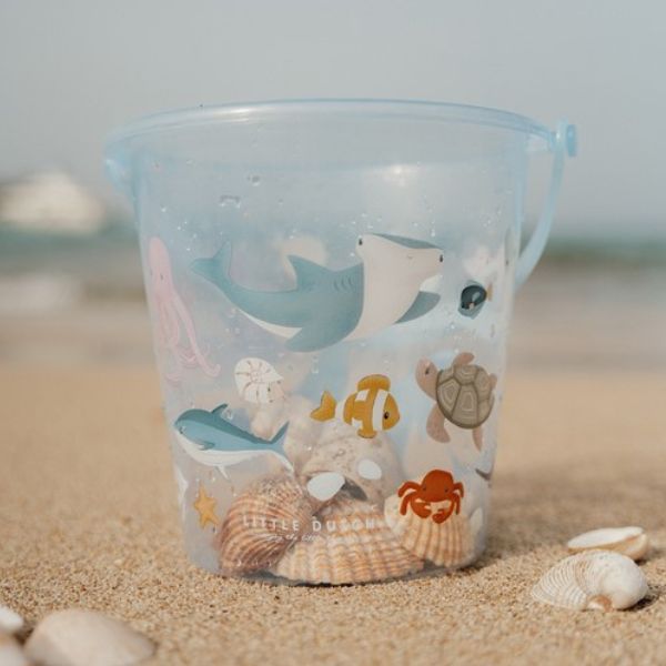 Cubo de playa 19 cm infantil azul Bahía de los marineros - Sailors Bay Little Dutch