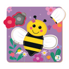 Cargar imagen en el visor de la galería, Una imagen de una abeja en un fondo morado, un rompecabezas por Annabel Kidston, ganador del concurso de Behance, arte informel, arte de juegos 2D, Behance HD, 3D.
