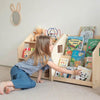 Conjunto ahorro de 2 Estanterías infantiles de madera para Libros y Juguetes - Montessori