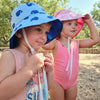 Carregue a imagem no visualizador da Galeria, Sombrero gorrito de baño Infantil Protección Solar 2, 3, 4 y 5 años para playa y piscina