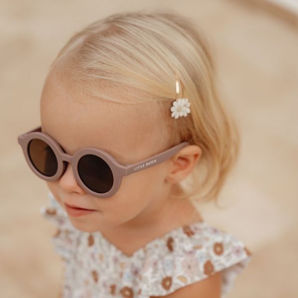 Gafas de sol redondas infantiles malva de Little Dutch