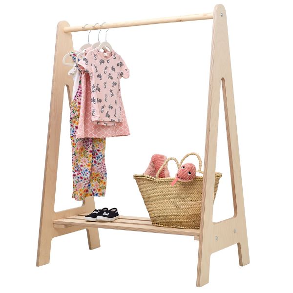 Armario infantil - perchero de madera tipo burro - Montessori