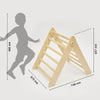 Cargar imagen en el visor de la galería, Triángulo Pikler y tobogán/escalera de madera - color madera natural