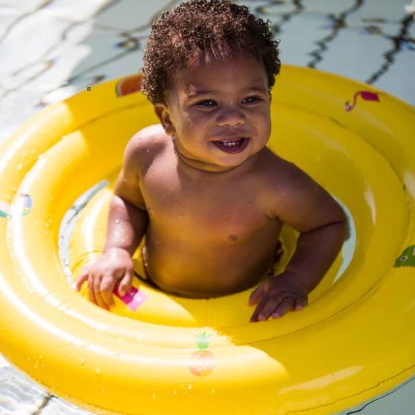 Sillita Flotador Amarillo para bebé sentado Swim Essentials para playa o piscina 0 a 1 año
