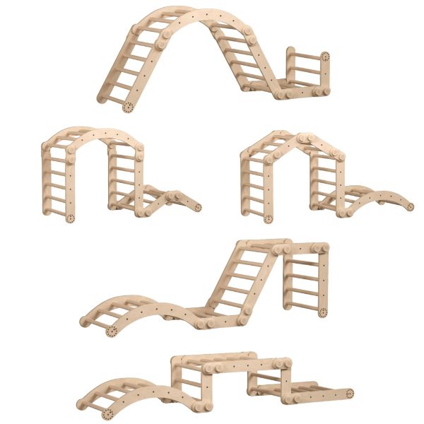 Set de obstáculos infantiles de madera