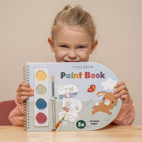 Libro de acuarelas para colorear Little Dutch infantil con 30 láminas
