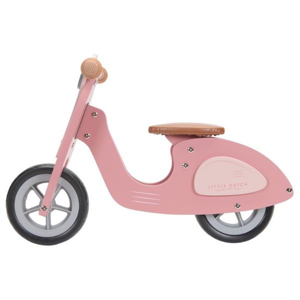 Scooter infantil rosa de madera