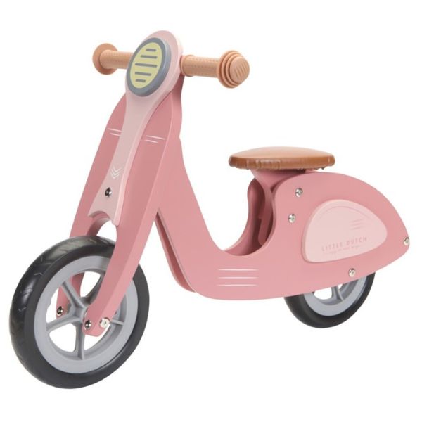 Scooter infantil rosa de madera