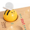 Un juguete de madera con una abeja en la parte superior, una foto de stock de Michelangelo, ganador del concurso de shutterstock, dada, foto de stock, booru, foto de stock.