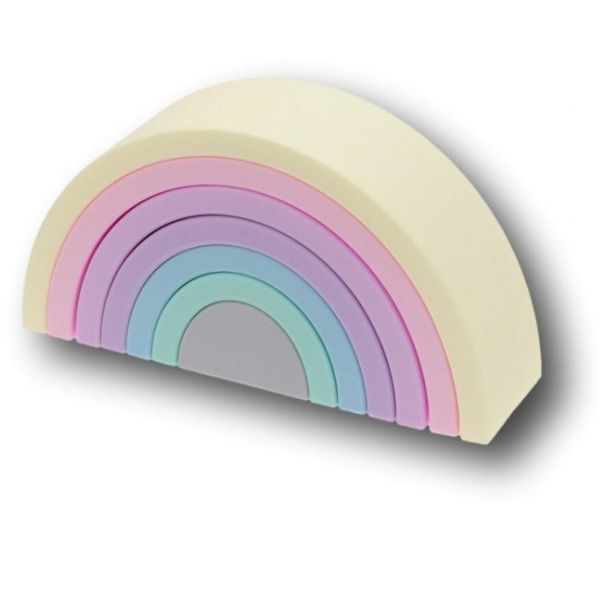 Un soporte de papel en forma de arcoiris sobre un fondo blanco, un pastel de John Nelson Battenberg, polycount, precisionismo, skeuomorfo, hecho de goma, luz de perímetro.