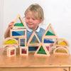 Una niña pequeña jugando con bloques de madera en una mesa, una escultura abstracta de Bauhaus, Shutterstock, constructivismo modular, arte académico, angular, geométrico.