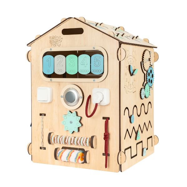 Una casa de juguete de madera con muchos elementos diferentes, un rompecabezas de Eden Box, presentado en dribble, constructivismo modular, adafruit, circuitos, greeble.