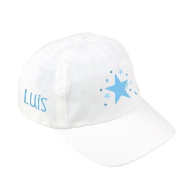 Un sombrero blanco con una estrella azul en él, arte conceptual de Luis Marsans, ganador del concurso de Reddit, Lyco Art, limpio, elegante, de alta calidad.
