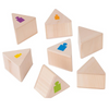 Load image into Gallery viewer, Un grupo de juguetes de madera con diferentes formas, un rompecabezas de Francis Helps, Shutterstock, abstracción objetiva, congruente, angular, stockphoto.