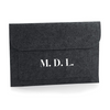 Una carpeta negra con la palabra M D L en ella, una representación digital de Mary Davis, Lady Davis, tendencia en Pinterest, arte postal, detallada, estilo art deco, colección crítica.
