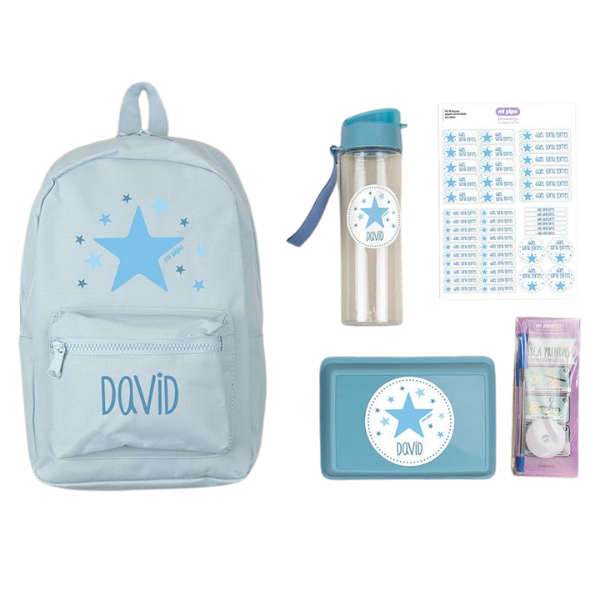 Una mochila blanca con una estrella azul en ella, una foto de stock por An Gyeon, ganador del concurso de Pinterest, Dau-al-set, ganador del concurso, extremadamente de género, Adafruit.