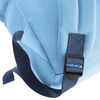 Una mochila azul con un cierre negro en ella, una foto de stock por Kanō Sanraku, behance, rayonismo, detalle ultrafino, detalle alto, behance hd.