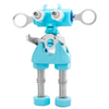 Un robot azul sosteniendo un par de tijeras, un render 3D por Grillo Demo, presentado en dribble, los automatistas, adafruit, hecho de goma, behance hd.
