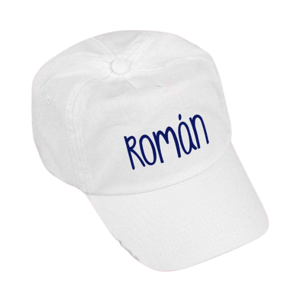 Un sombrero blanco con la palabra "Roman" en él, una representación digital de Toyen, ganador del concurso de Pixabay, romanticismo, estilo, hiperrealista, limpio.