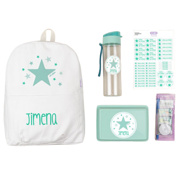 Una mochila blanca con una estrella verde en ella, gráficos de computadora de Toyen, ganador del concurso de Pinterest, tachismo, ganador del concurso, pixel perfecto, #myportfolio