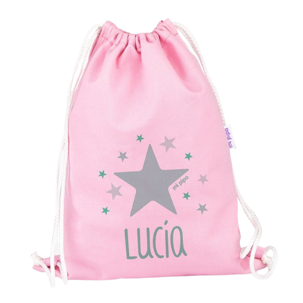 Una bolsa rosa con estrellas plateadas en ella, una representación digital por Luma Rouge, ganador del concurso de Pinterest, Lyco Art, #myportfolio, transferencia de tinta, luminiscencia.