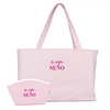 Una bolsa de tote rosa y una bolsa de tote rosa, arte conceptual de Itō Seiu, ganador del concurso de CG Society, mingei, extremadamente genérico, ganador de concurso, femenino.