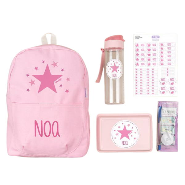 Una mochila rosa con una estrella rosa encima, una foto de stock por Nora Cundell, ganadora del concurso de Pinterest, escuela del noroeste, ganadora del concurso, extremadamente genérico, estética del y2k.