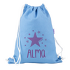 Una bolsa azul con una estrella rosa en ella, un render 3D por Luma Rouge, ganador del concurso de Pinterest, obra de Lyco, #myportfolio, ganador del concurso, luminiscencia.