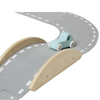 Un carro de juguete está en una carretera de juguete, una representación 3D de Louise Abbéma, tendencia en Shutterstock, abstracción objetiva, fotografía de archivo, hecho de cartón, esqueomorfo.