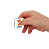 Una mano sosteniendo una tarjeta con una imagen de un zorro, un render 3D de Toros Roslin, ganador de un concurso de Reddit, arte furry, Furaffinity, logo, hiperrealista.