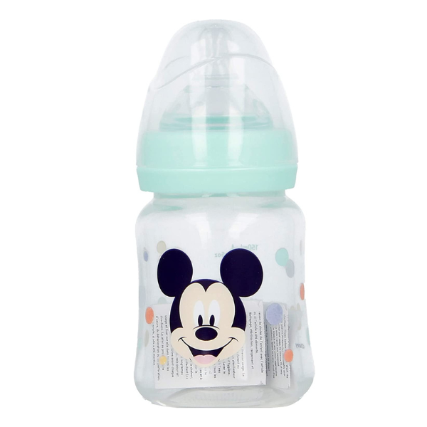 Una botella para bebé con la cara de Mickey Mouse, una renderización 3D por Walt Disney, ganador del concurso de Pinterest, plástico, Vray, ganador de concurso, holográfico.