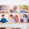 Un grupo de fotografías de niños y adultos, una fotografía de stock por Alison Geissler, destacada en shutterstock, arte temporal, fotografía de stock, stockphoto, behance hd.