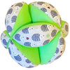Load image into Gallery viewer, Una bola verde y blanca en un fondo blanco, una renderización 3D de Elizabeth Murray, ganadora del concurso de Pinterest, arte ecológico, hecho de cuentas y hilo, paralaje, trifobia.