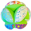 Una pelota multicolor con estrellas y estrellas en ella, un rompecabezas de Elizabeth Murray, destacado en dribble, superflat, patrón repetitivo, adafruit, paralaje.